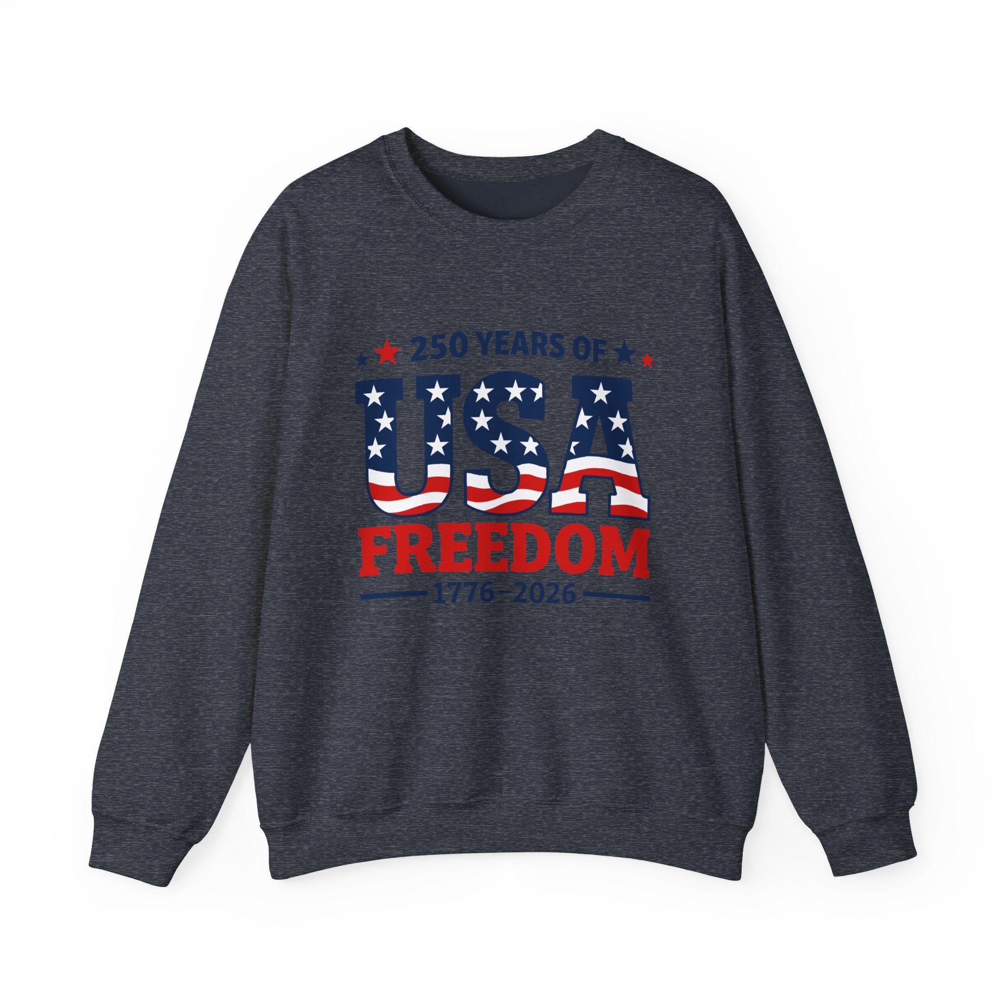 USA Freedom 250th Anniversary Sweatshirt — 1776–2026 Patriotic Crewneck