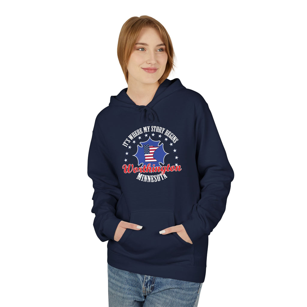 Minnesota Woodworkers Hoodie — "If It Weren't For My First Hobby" Patriotic Carpenter Sweatshirt