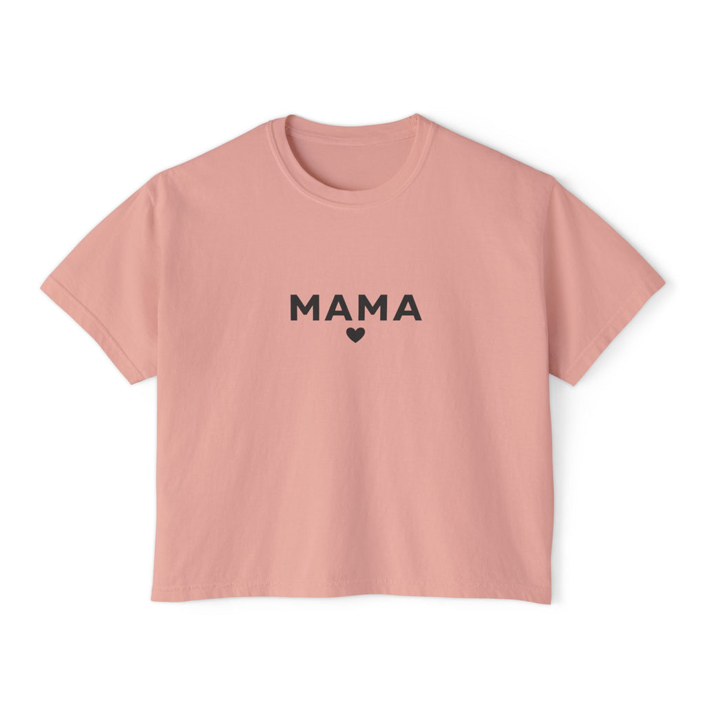 Love Mama Boxy Tee – Min Heart Mom T-Shirt
