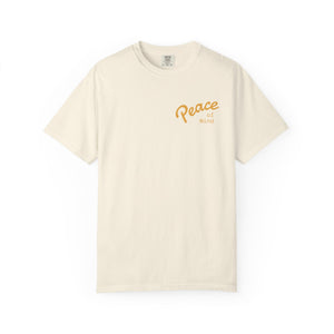 Peace Vibes Tee — "Peace" Chest + Keep Your Mind Happy Back Graphic T-Shirt