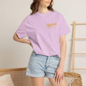 Peace Vibes Tee — "Peace" Chest + Keep Your Mind Happy Back Graphic T-Shirt