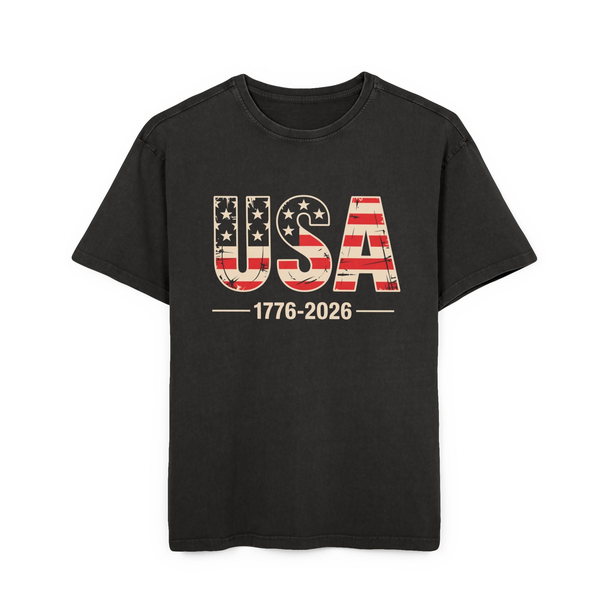 USA 1776-2026 Vintage Flag Tee