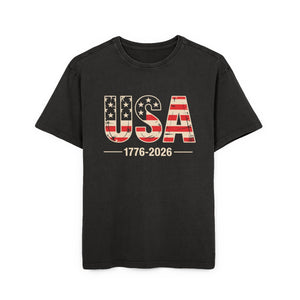 USA 1776-2026 Vintage Flag Tee
