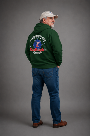 Minnesota Woodworkers Hoodie — "If It Weren't For My First Hobby" Patriotic Carpenter Sweatshirt