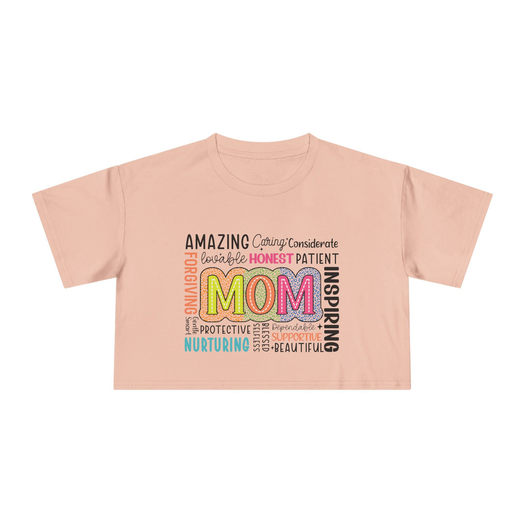 Mom Word Cloud Crop Tee — Inspirational Mother's Day Gift