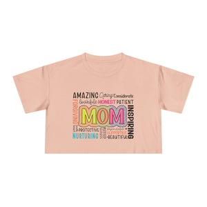 Mom Word Cloud Crop Tee — Inspirational Mother's Day Gift