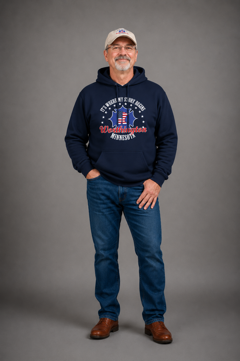 Minnesota Woodworkers Hoodie — "If It Weren't For My First Hobby" Patriotic Carpenter Sweatshirt