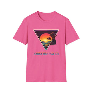 Santa Monica Sunset T-Shirt – Retro Triangle Palm Beach Tee