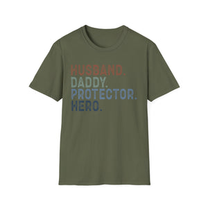 Husband Daddy Protector Hero T-Shirt — Fathers Day Gift Tee