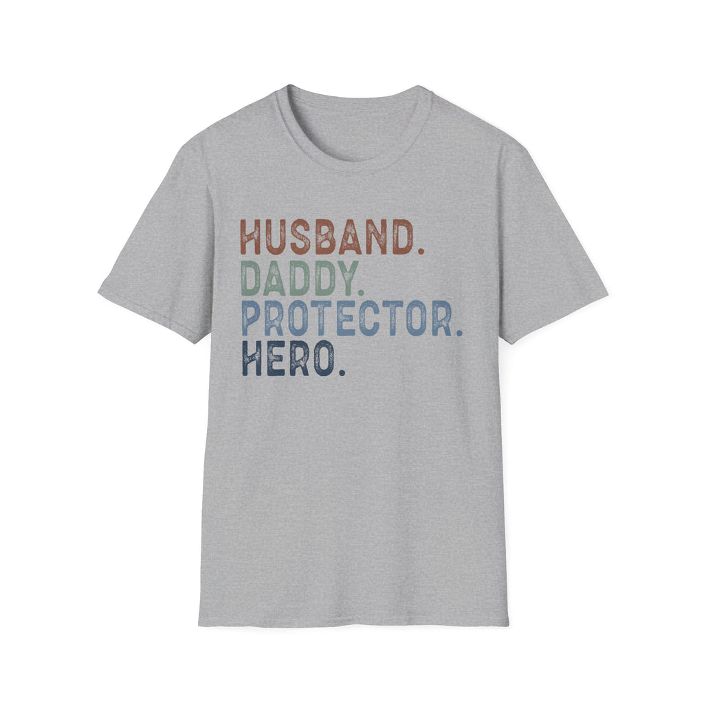 Husband Daddy Protector Hero T-Shirt — Fathers Day Gift Tee