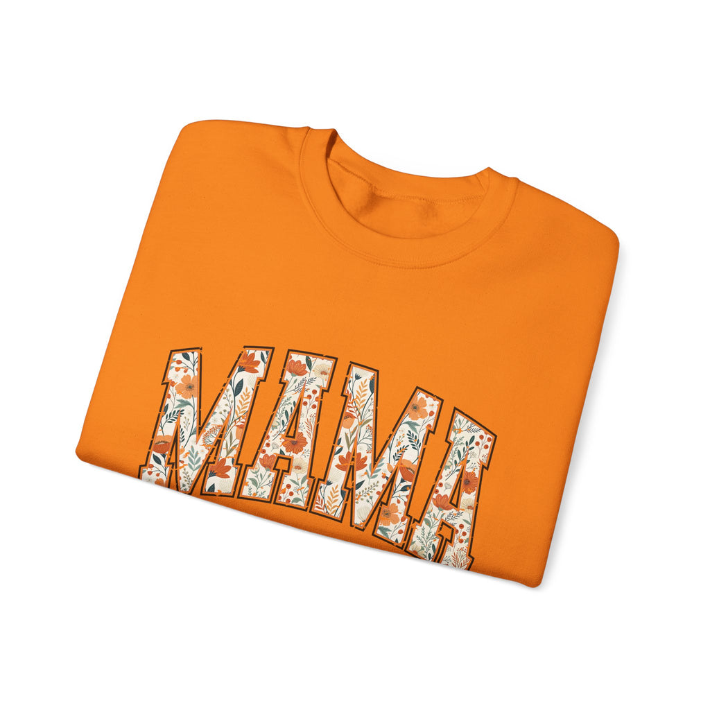 Mama Floral Crewneck Sweatshirt — Floral Block Letter MAMA Pullover