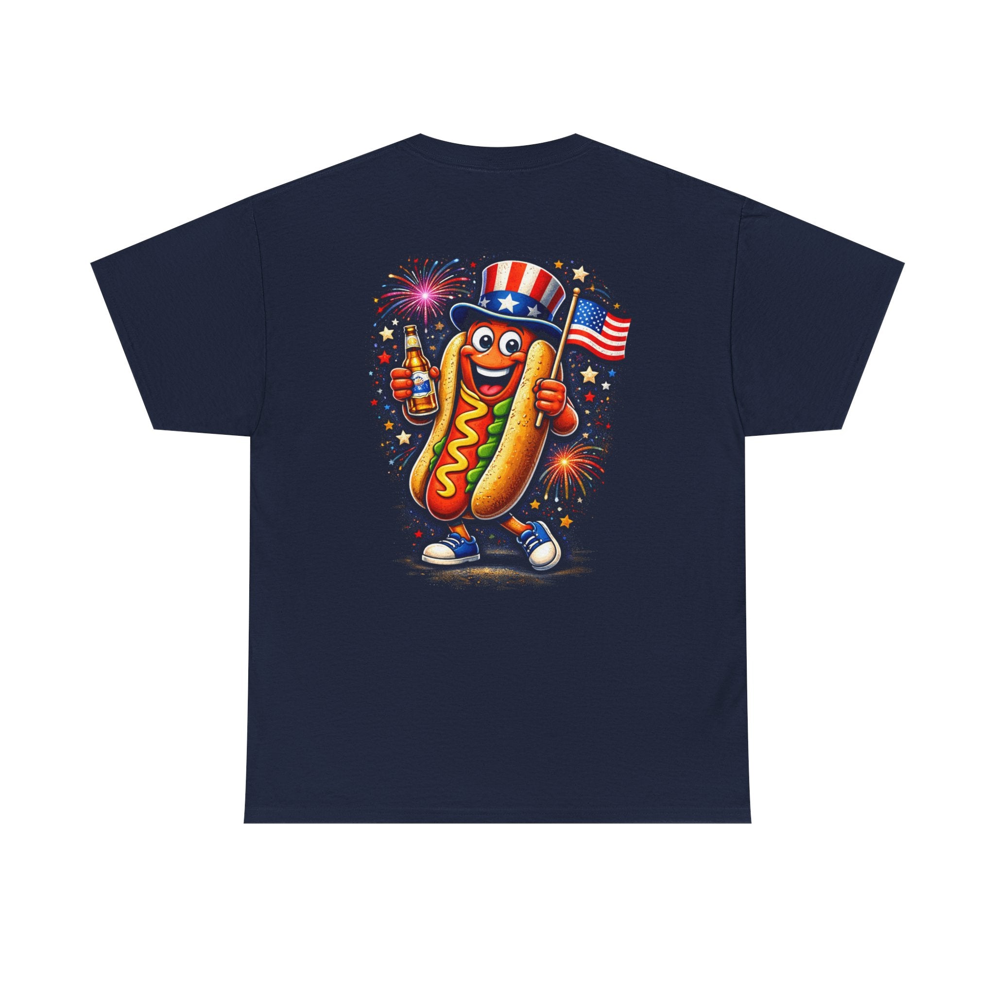 Let’s Get Star Spangled Hammered T‑Shirt – Patriotic 4th of July Hot Dog & Beer Tee