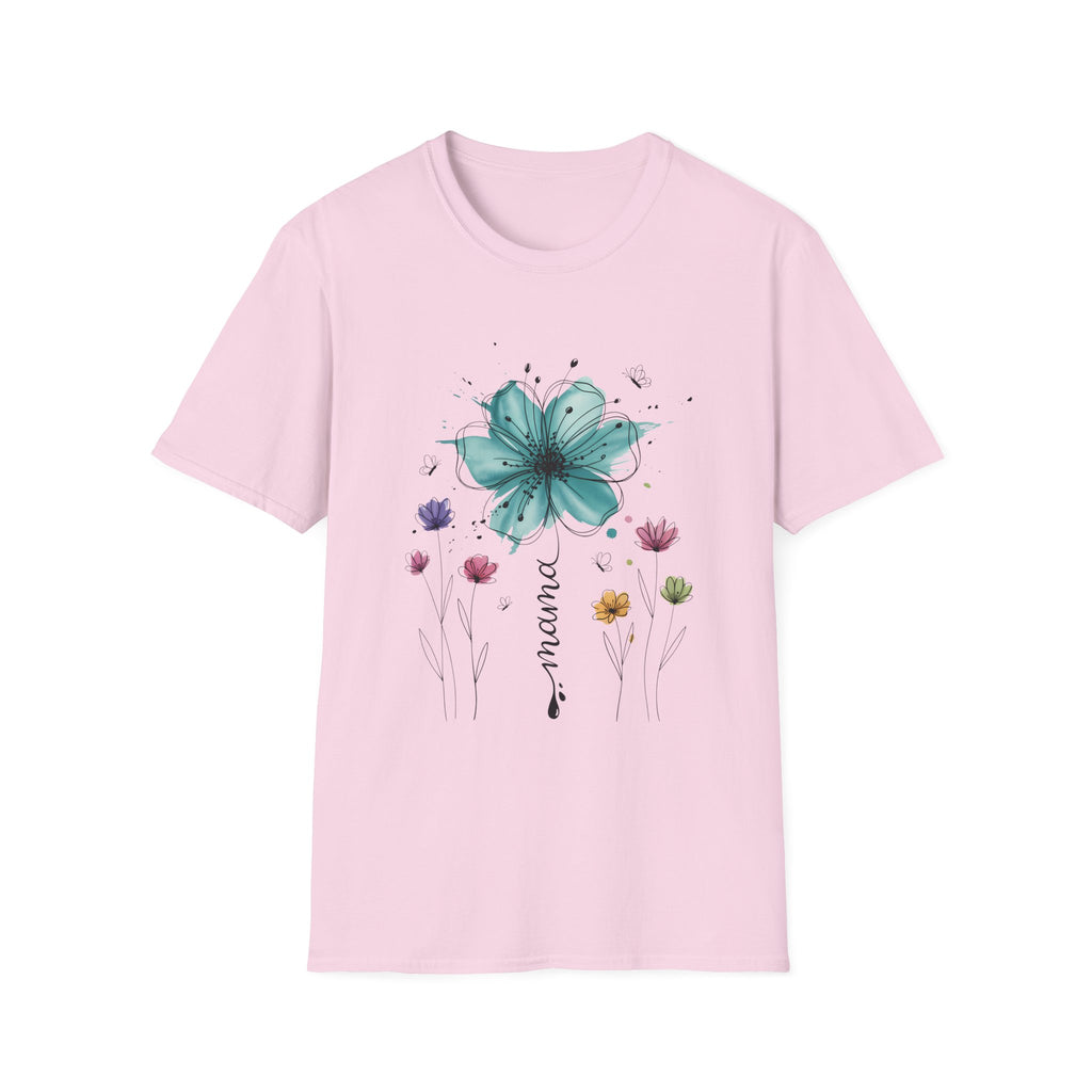 Floral 'Mama' Tee — Watercolor Bloom Mother's Day T-Shirt