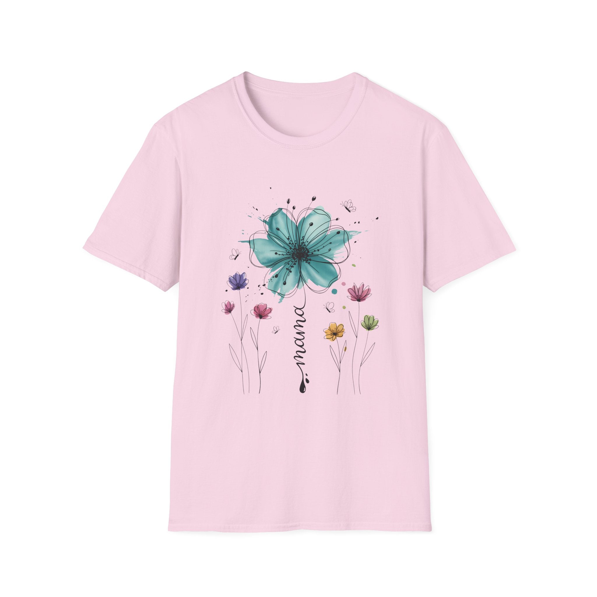 Floral 'Mama' Tee — Watercolor Bloom Mother's Day T-Shirt