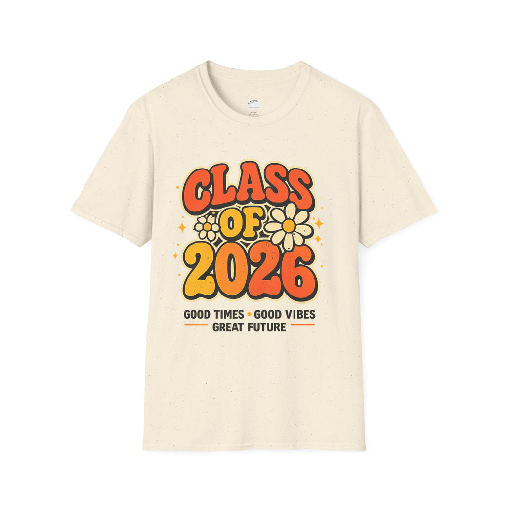 Class of 2026 Retro Graduation T-Shirt — "We’re Just Getting Started"