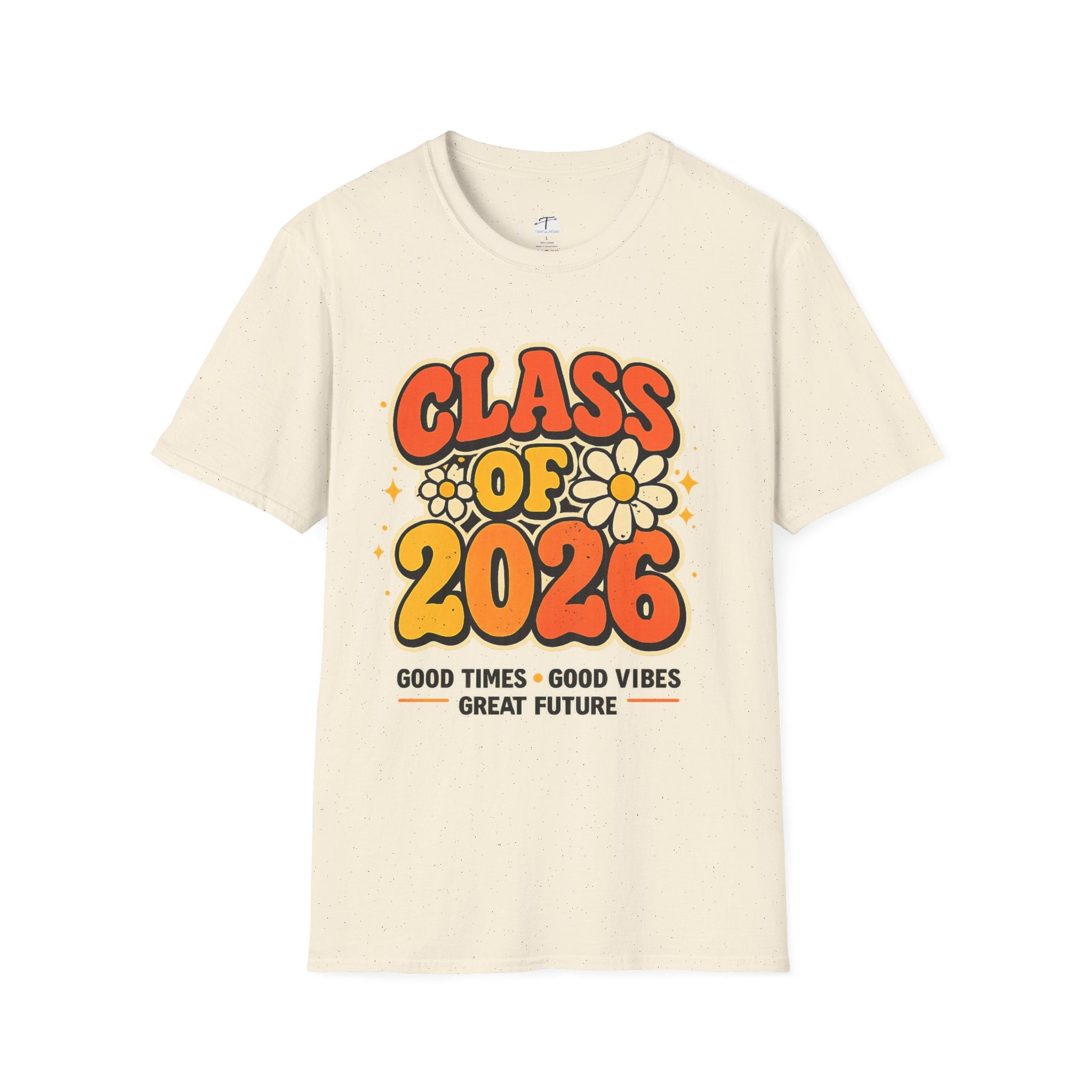 Class of 2026 Retro Graduation T-Shirt — "We’re Just Getting Started"