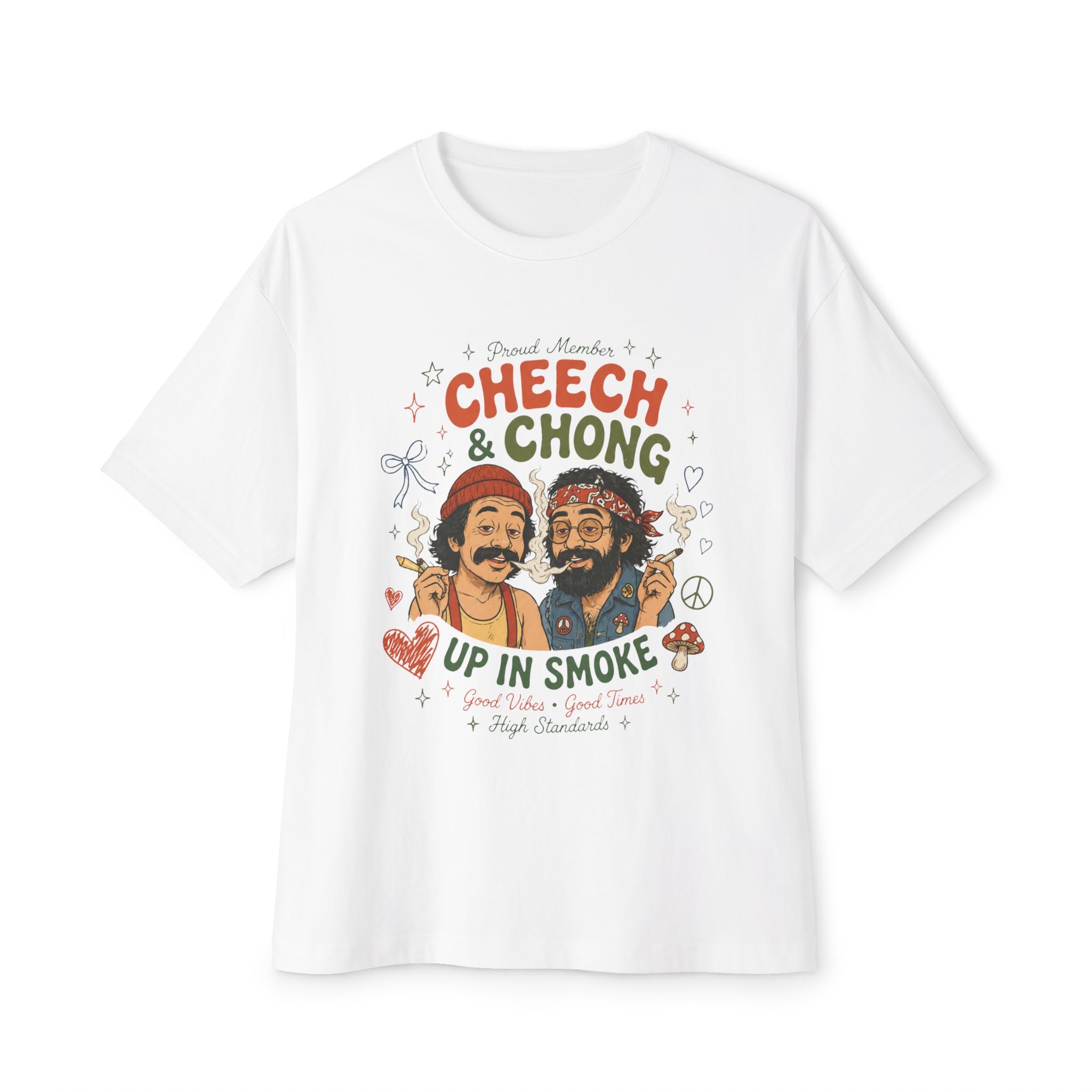 Vintage Stoner Graphic Tee — "Up in Smoke" Retro Comedy Design