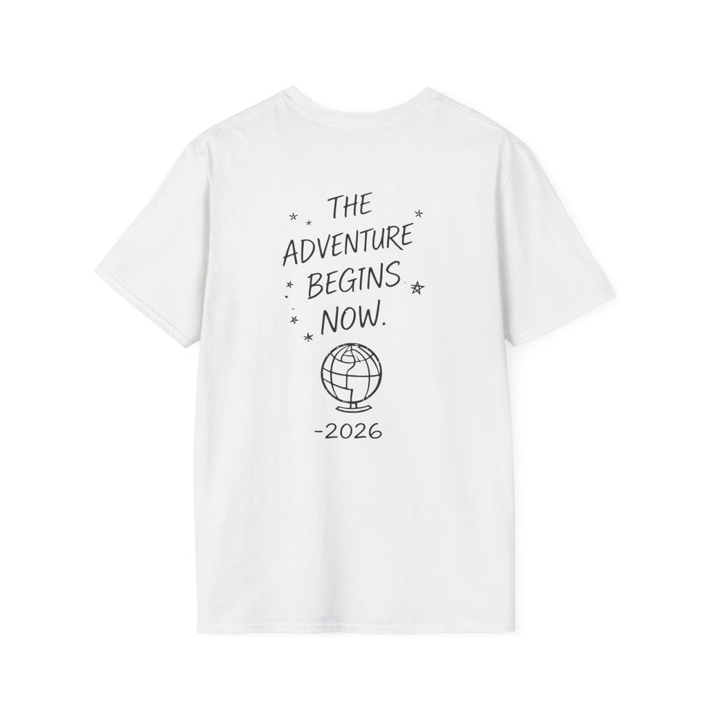 Class of 2026 Graduation T-Shirt — “The Adventure Begins Now” Senior Tee
