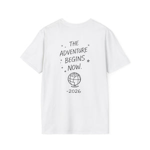Class of 2026 Graduation T-Shirt — “The Adventure Begins Now” Senior Tee