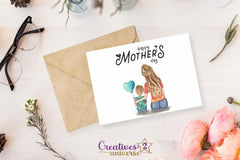 Mothers Day Flat Card + Envelope