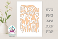 Mother's Day Papercut Card Template SVG