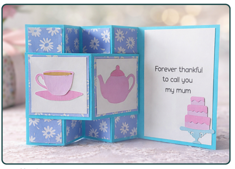 Mothers Day Accordion Fun Fold Card SVG