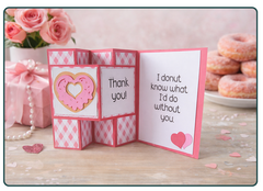 Thank You - Accordion Fun Fold Card SVG