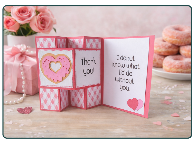 Thank You - Accordion Fun Fold Card SVG