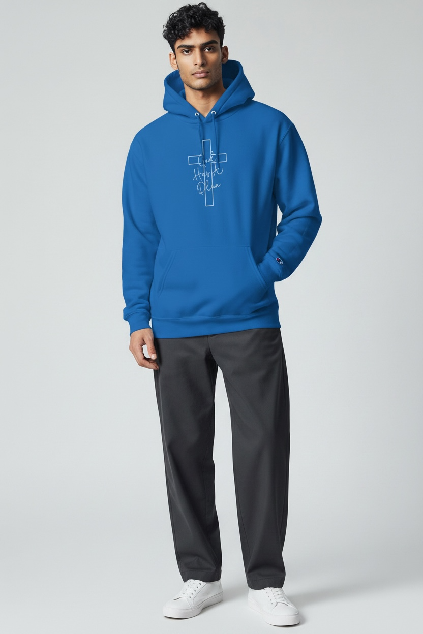 Religious Hoodie — "God Has a Plan" Jeremiah 29:11 Cross Pullover