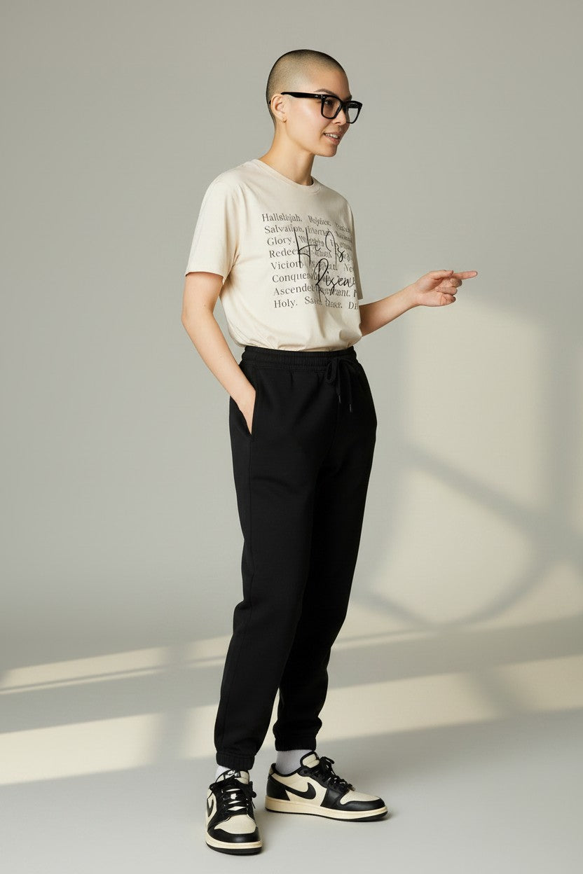 Faith Blessings Tee — "His Peace" Oversized Christian Shirt