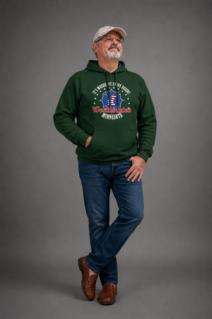 Minnesota Woodworkers Hoodie — "If It Weren't For My First Hobby" Patriotic Carpenter Sweatshirt