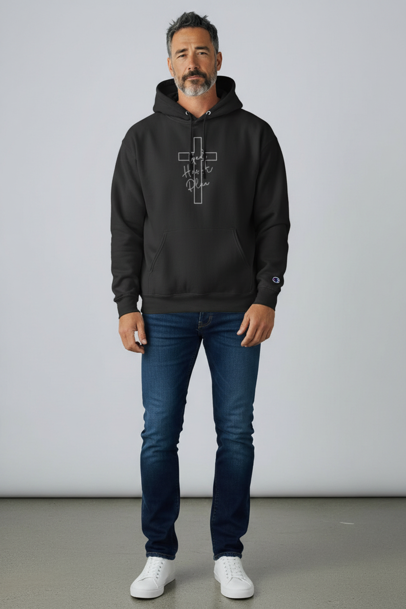 Religious Hoodie — "God Has a Plan" Jeremiah 29:11 Cross Pullover